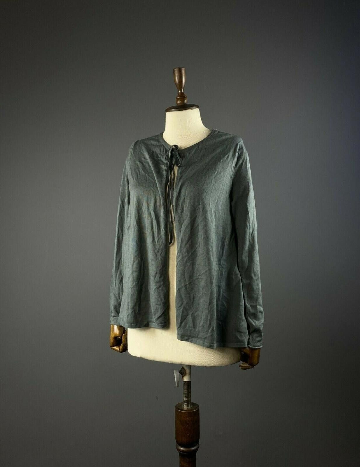 Designer Hemisphere Grey 100% Merino Wool Cardigan Sweater Size 36 Size M / US 6-8 / IT 42-44 - 1 Thumbnail