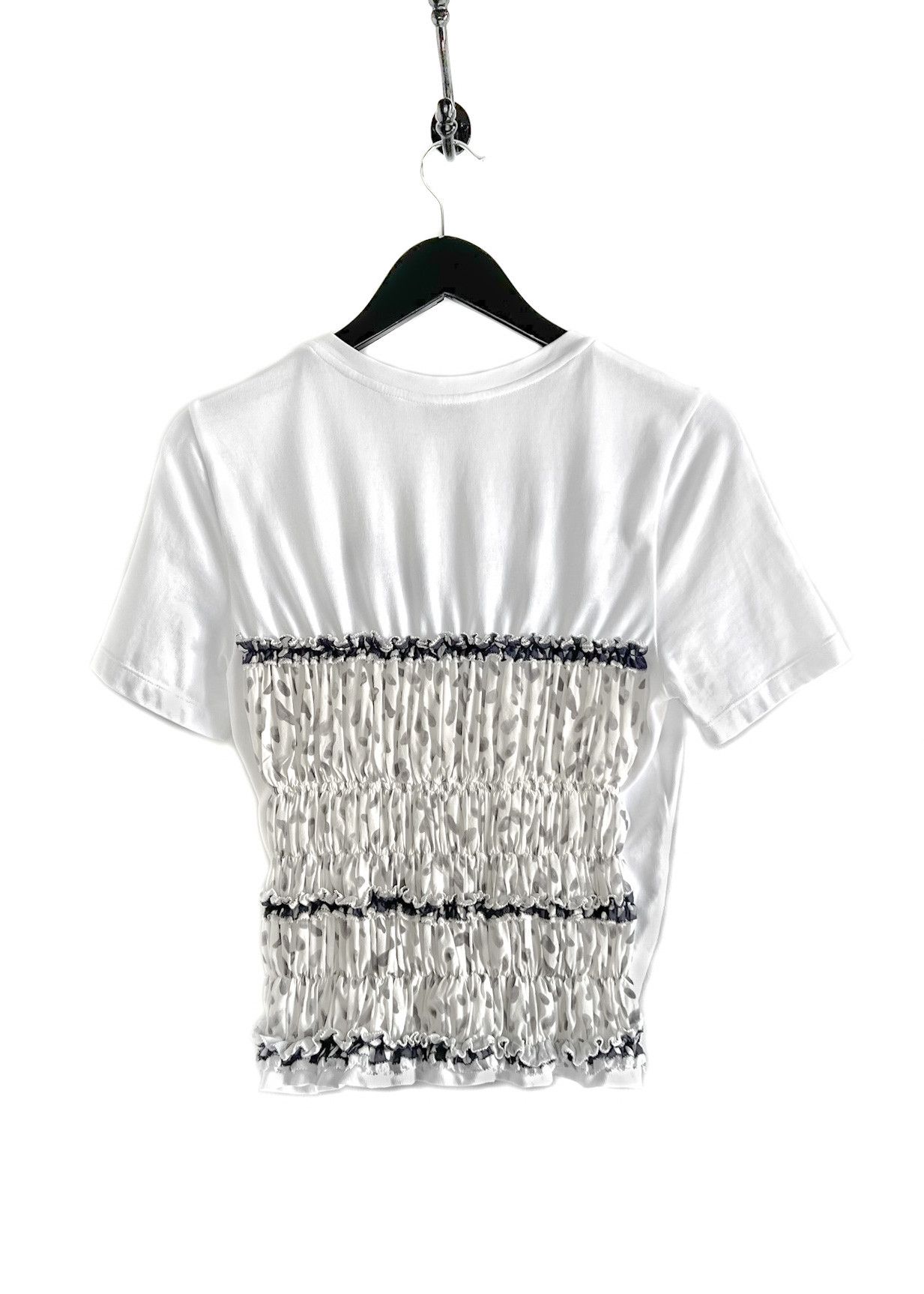 3.1 Phillip Lim 3.1 Phillip Lim White Ruffle Appliqué T-shirt Size XS / US 0-2 / IT 36-38 - 2 Thumbnail