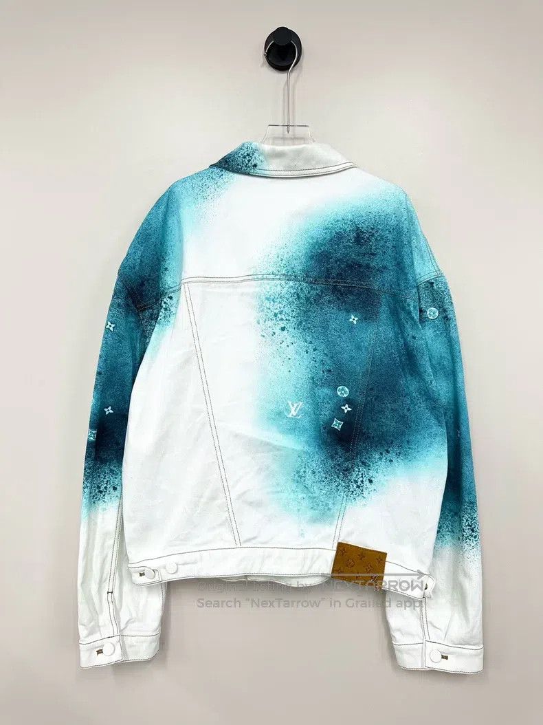 Louis Vuitton Louis Vuitton White starry sky ink-splashing denim jacket Size US L / EU 52-54 / 3 - 2 Thumbnail