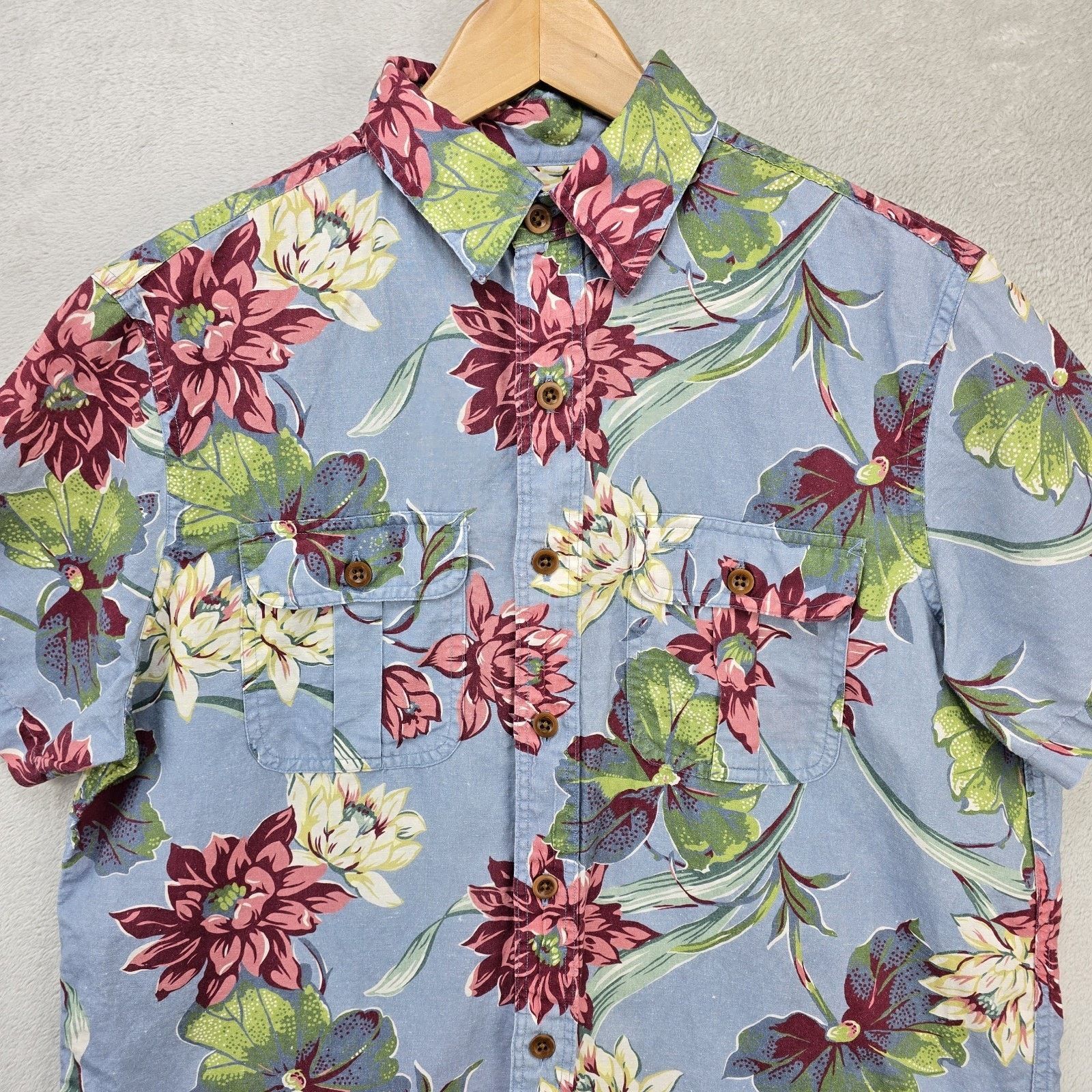 Polo Ralph Lauren Vintage Polo Ralph Lauren Shirt Medium Floral Linen Aloha Size US M / EU 48-50 / 2 - 2 Thumbnail