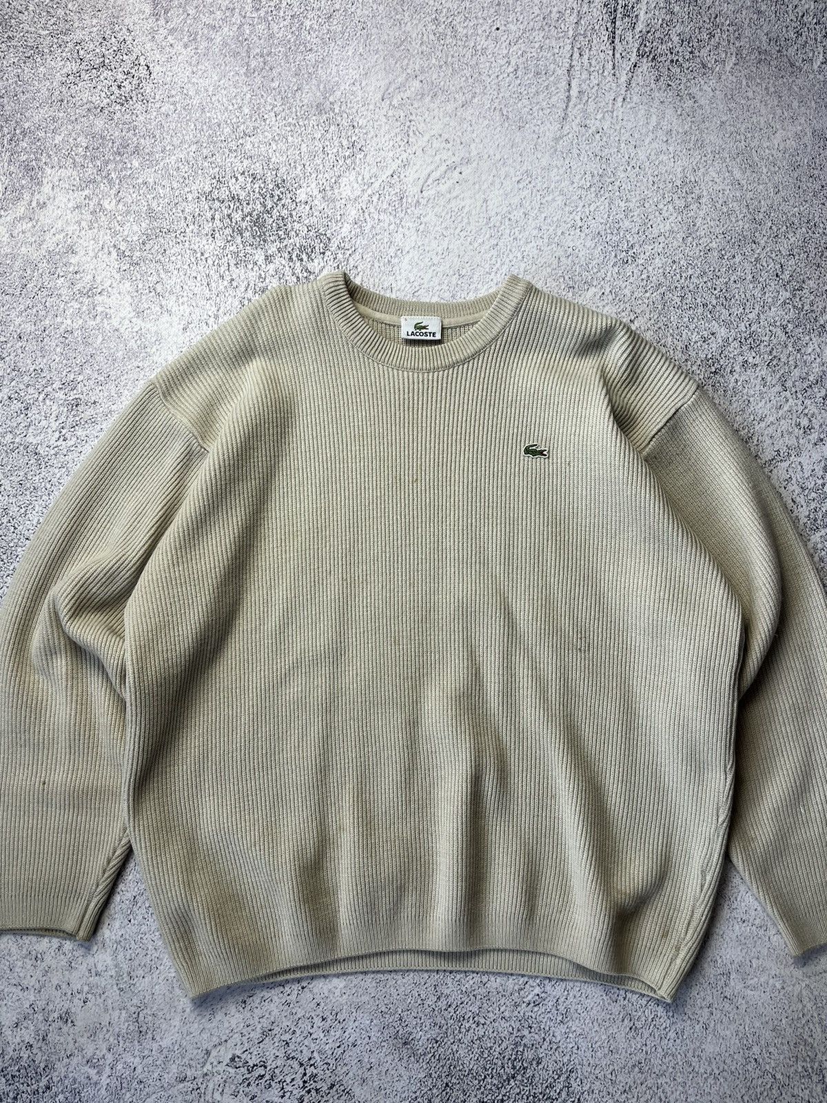 Lacoste Rare Vintage Lacoste Distressed Wool Knitted Sweater Y2K Size US M / EU 48-50 / 2 - 3 Thumbnail