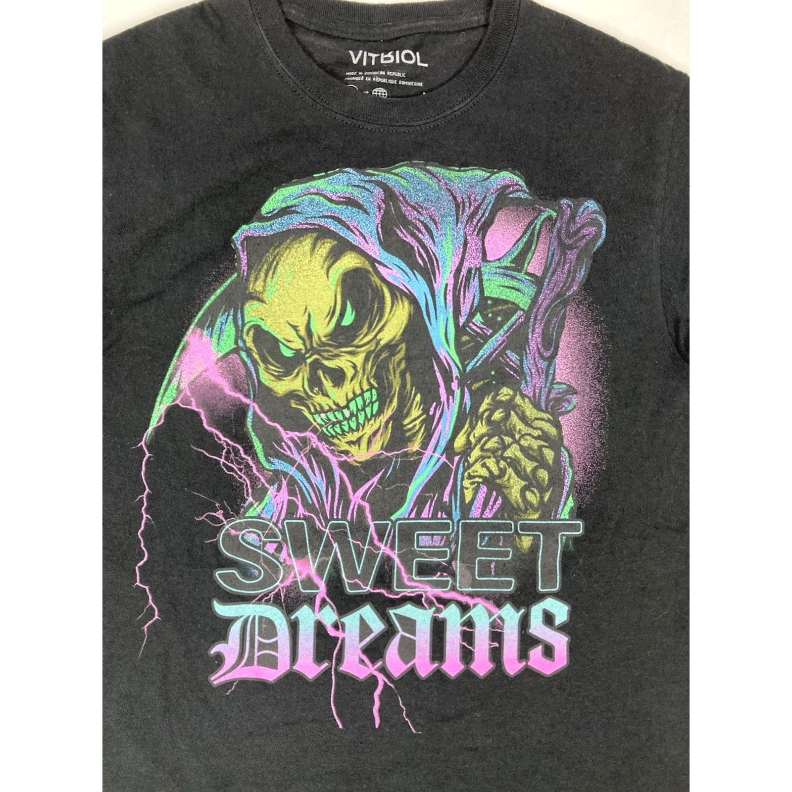 Vintage VITRIOL T-Shirt Graphic Short Sleeve Men Small Black Skull Dream Reaper Crew Neck Logo All Seasons Size US S / EU 44-46 / 1 - 2 Thumbnail