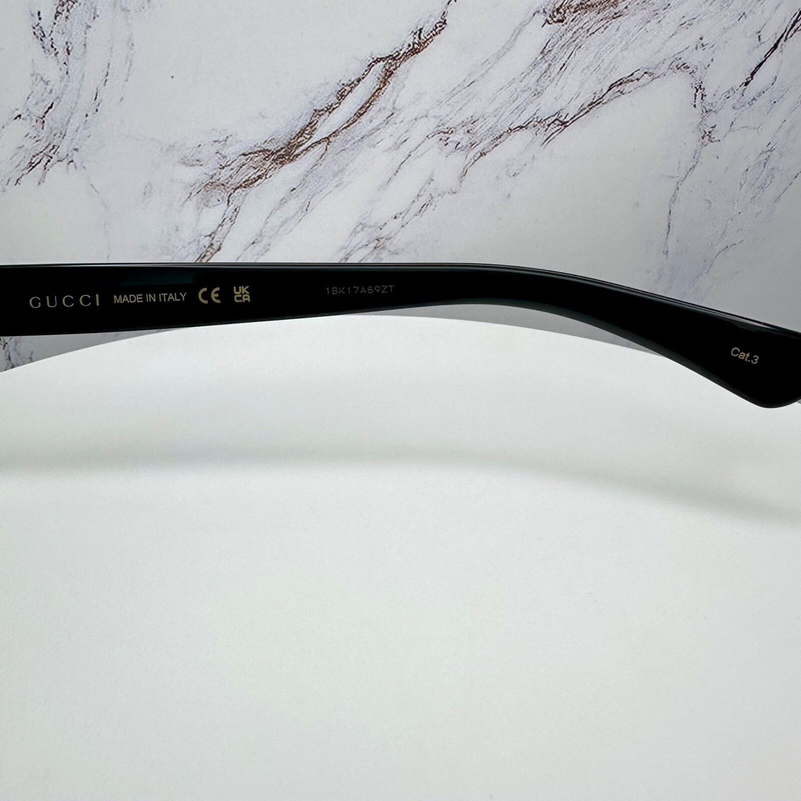Gucci New GUCCI Sunglasses 2025 Collection Black 55mm Round Size ONE SIZE - 8 Thumbnail