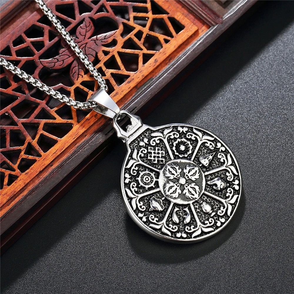 Vintage Retro Amulet Nine Palaces Necklace Size ONE SIZE - 4 Thumbnail