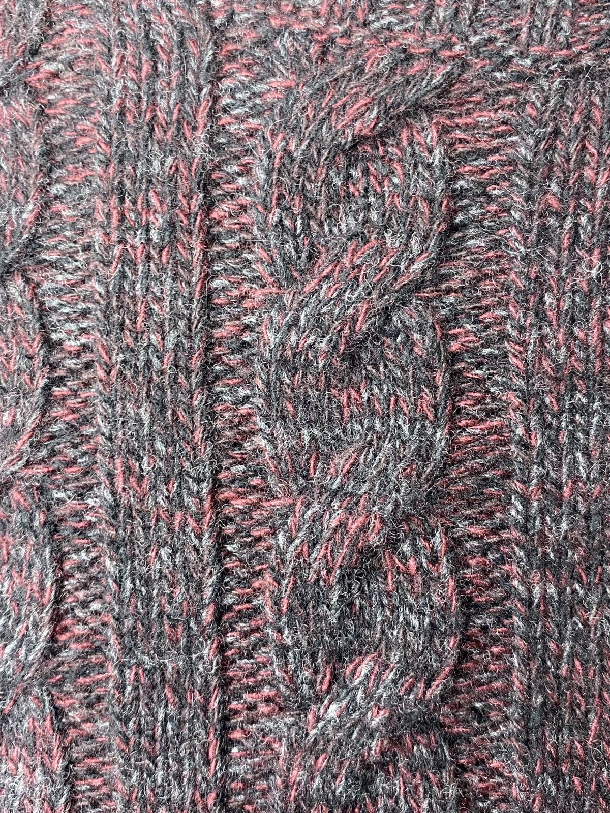 Prada Prada Burgundy Cable Knit Sweater- size 50 Size US M / EU 48-50 / 2 - 3 Thumbnail