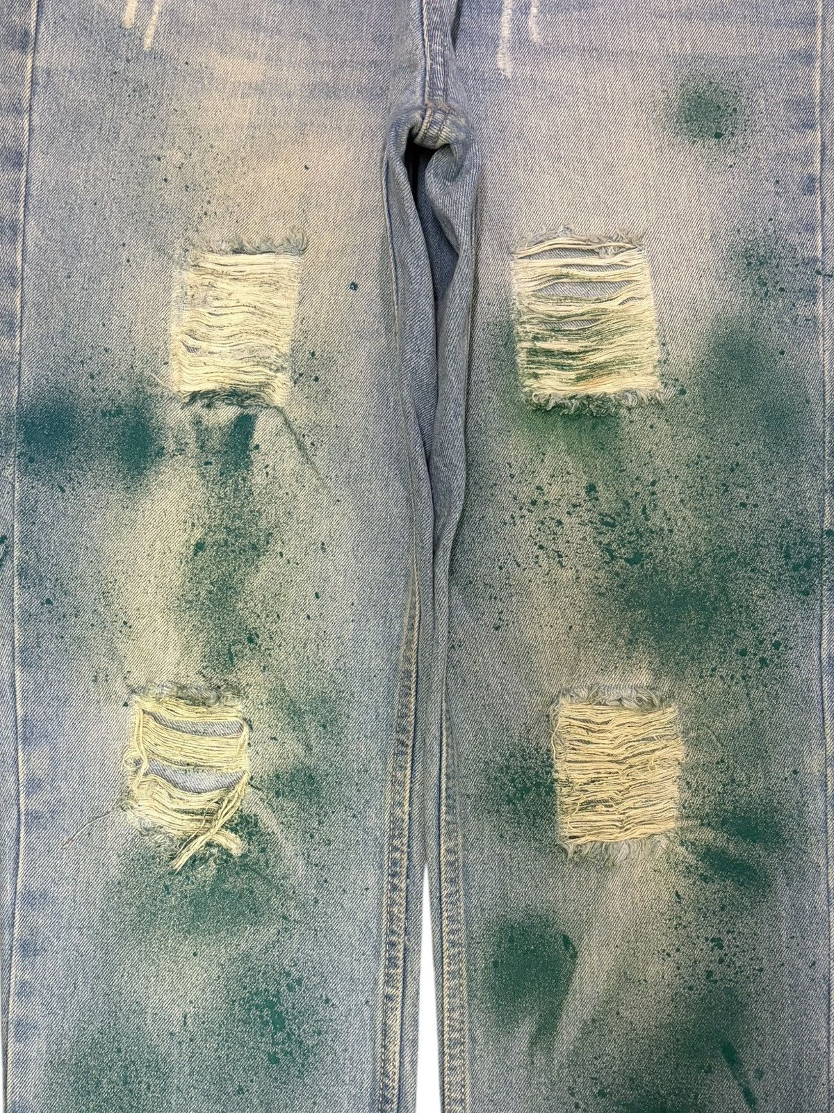 Dsquared2 Vintage Japanese Brand Painted Splattered Distress Jeans Size 30" / US 8 / IT 44 - 3 Thumbnail