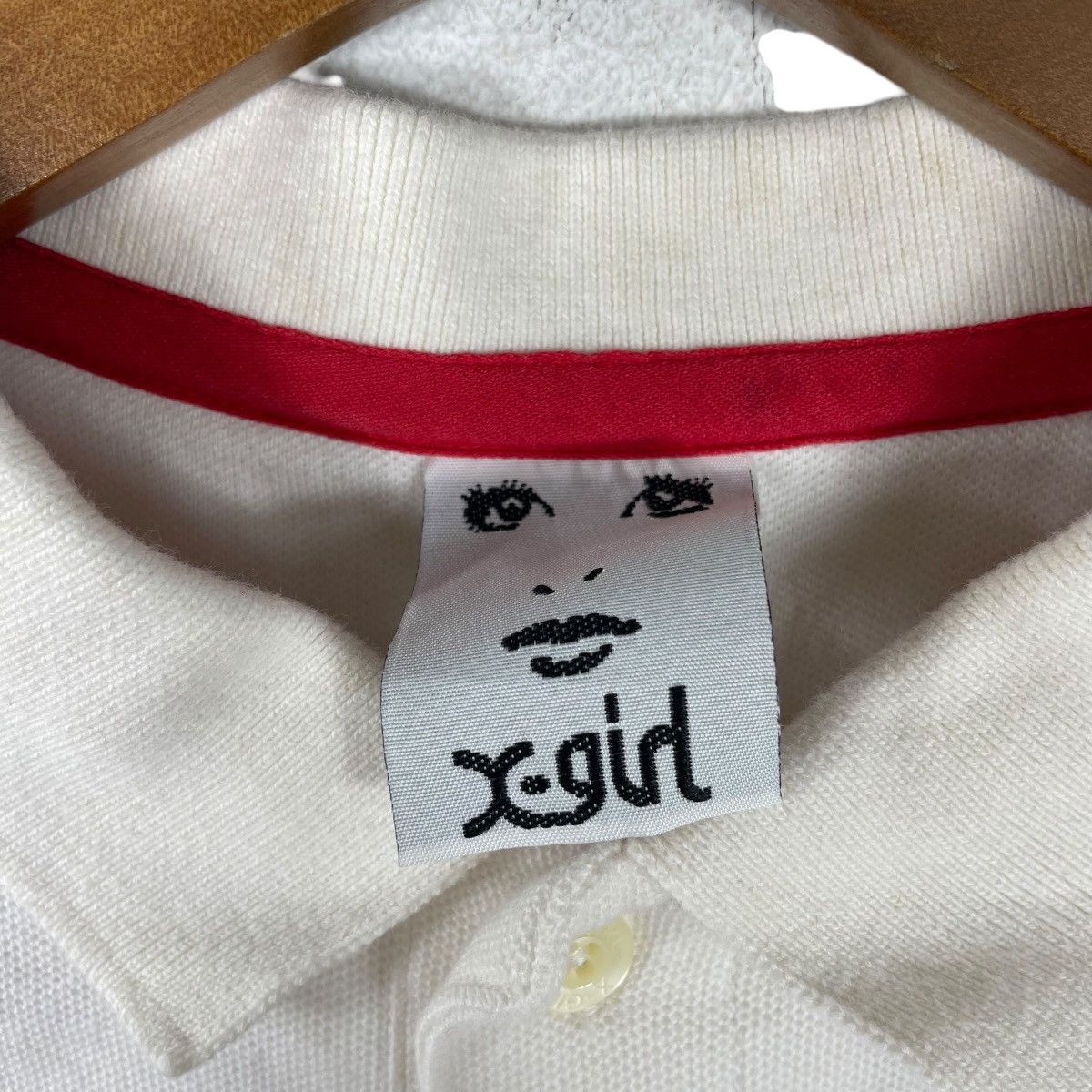 Vintage × X-Girl Vintage X-GIRL Japan Over Script Boxy Polo Tee Shirt Size L / US 10 / IT 46 - 4 Thumbnail