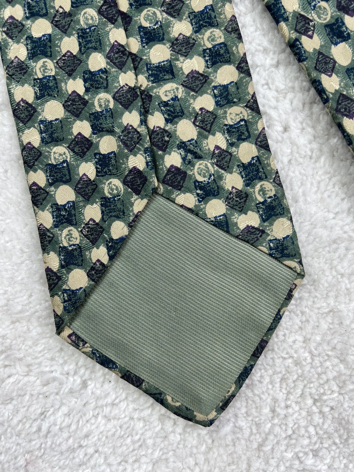 Ermenegildo Zegna Vintage Ermenegildo Zegna Silk Geometric Luxury Tie Size ONE SIZE - 6 Thumbnail