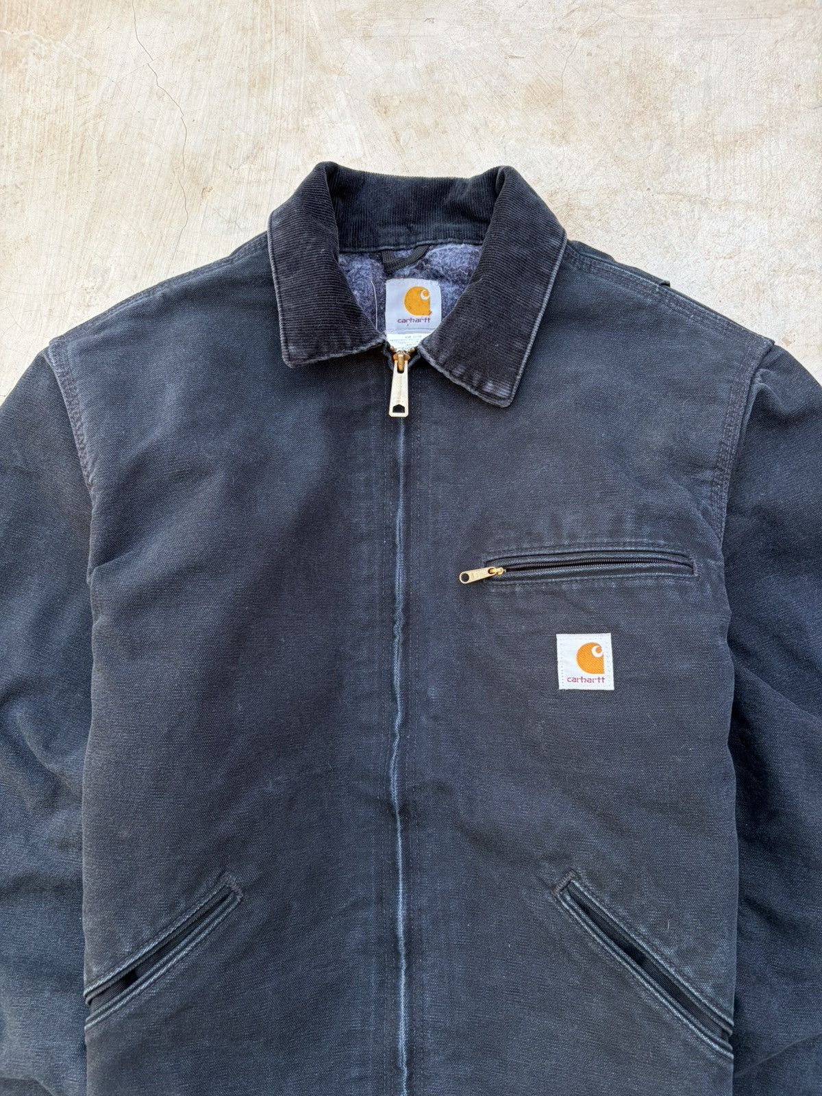 Carhartt Vintage Sunfaded Carhartt Detroit Jacket EJ001 BLK Size US XL / EU 56 / 4 - 3 Thumbnail