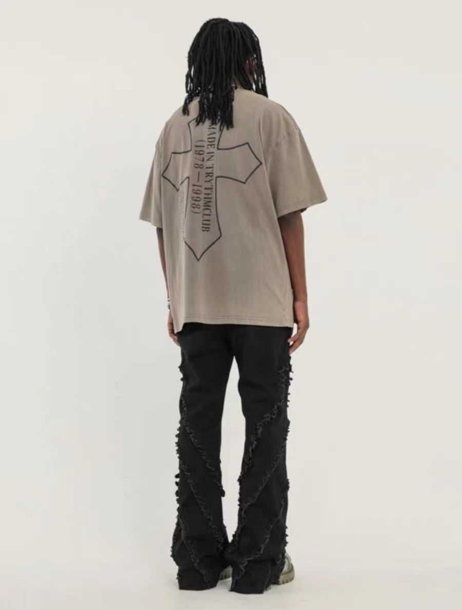 Japanese Brand × Jean Rough Edge Fringe Flare jeans Size US 32 / EU 48 - 4 Thumbnail