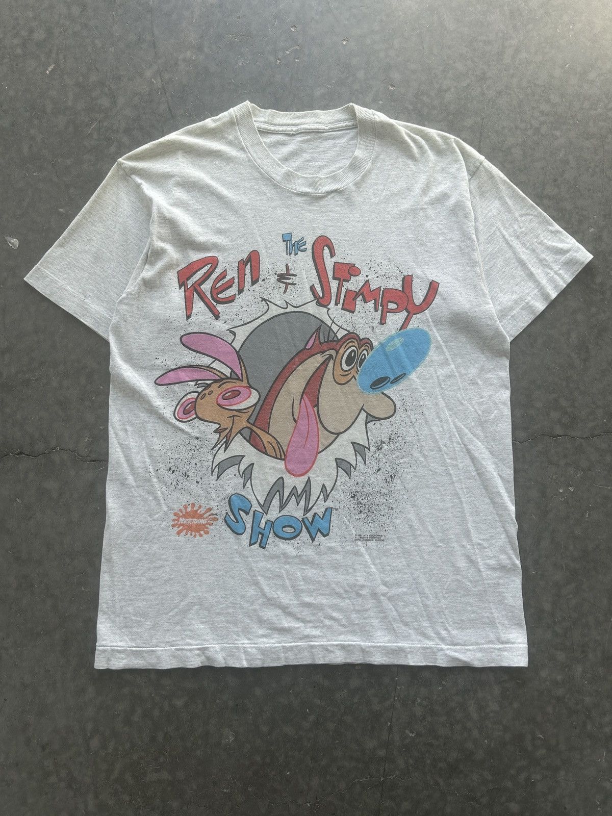 Nickelodeon × Vintage Vintage 1991 Ren and Stimpy Show Graphic Tee Size US L / EU 52-54 / 3 - 1 Thumbnail