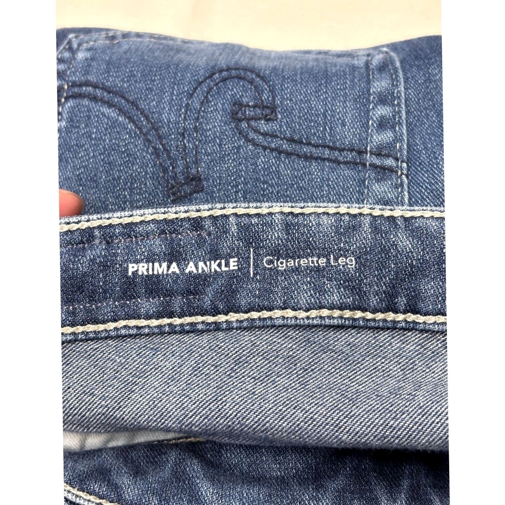 Vintage VINTAGE AG Adriano Goldschmied Prima Ankle Cigarette Leg Jeans Womens 25X28 Dark Wash Size 42" / US 20 - 6 Thumbnail