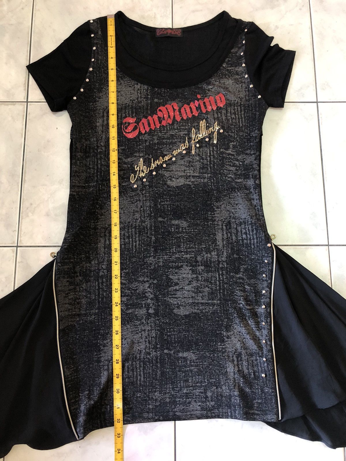 Vintage San Marino Japanese Double Layer Studded Gothic Dark Style Size L / US 10 / IT 46 - 21 Thumbnail