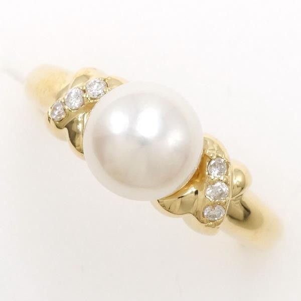 image of Other 18K Pearl Diamond Ring in Gold, Women's