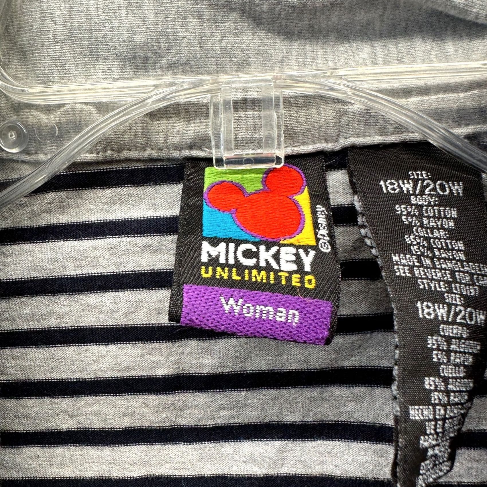 Mickey Unlimited VINTAGE Mickey Mouse Polo Shirt Womens Plus Size 18W Gray 90s Ladies Size XXL / US 16-18 / IT 52-54 - 5 Thumbnail