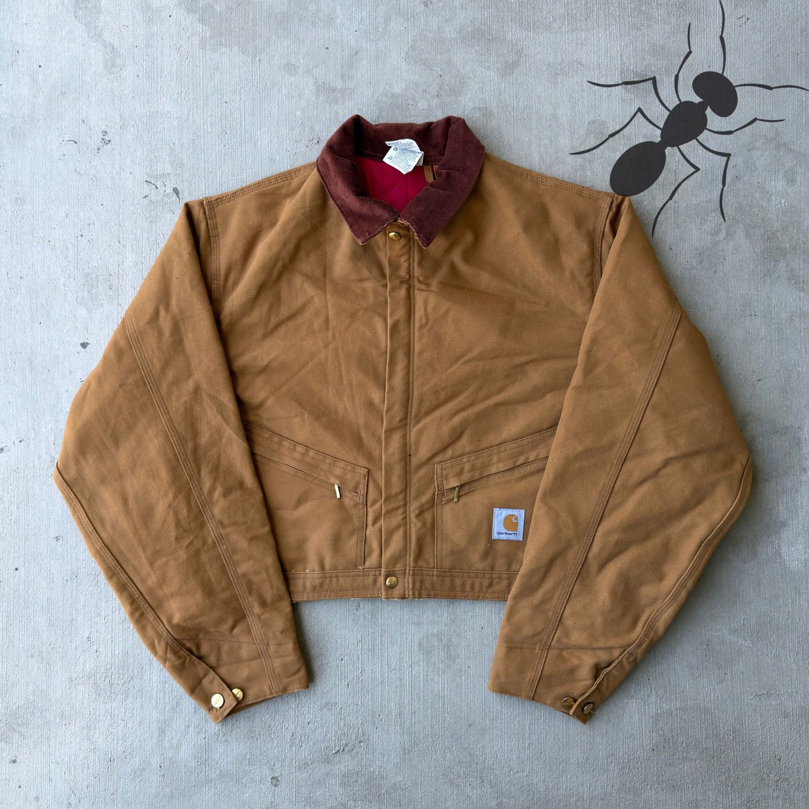 Carhartt × Vintage Carhartt brown cropped Detroit style work wear jacket Size US XL / EU 56 / 4 - 1 Thumbnail