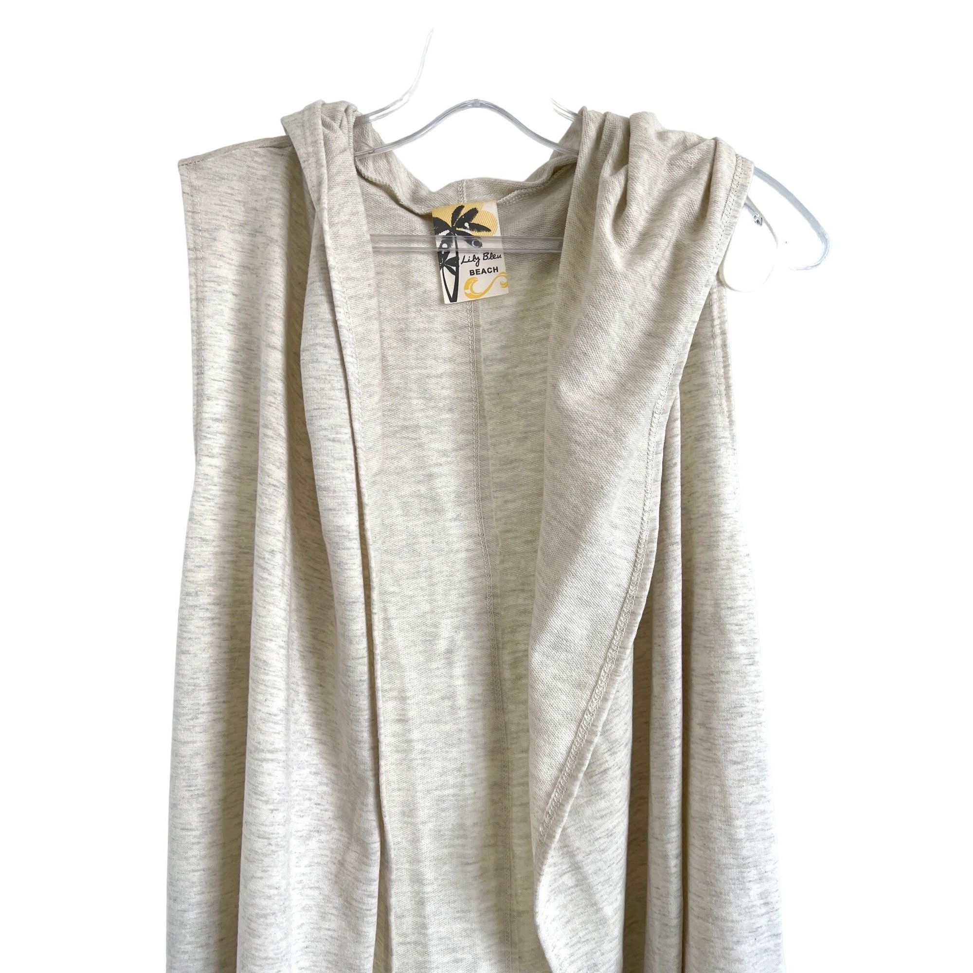 Other Lily Bleu Beach Heather Oatmeal Hooded Cover-Up Size S / US 4 / IT 40 - 2 Thumbnail