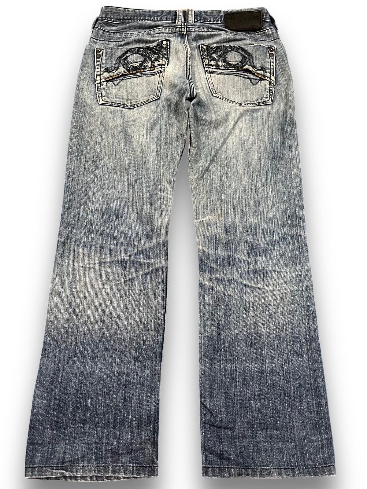 Diesel × Diesel Black Gold Vintage Diesel Embroidded Distressed Denim Size US 31 - 7 Thumbnail