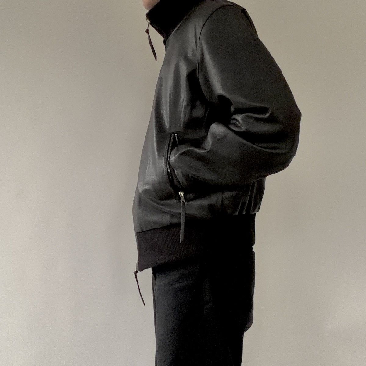 MIL-TEC Mil-Tec German Black Leather Pilot Jacket Size US L / EU 52-54 / 3 - 5 Thumbnail