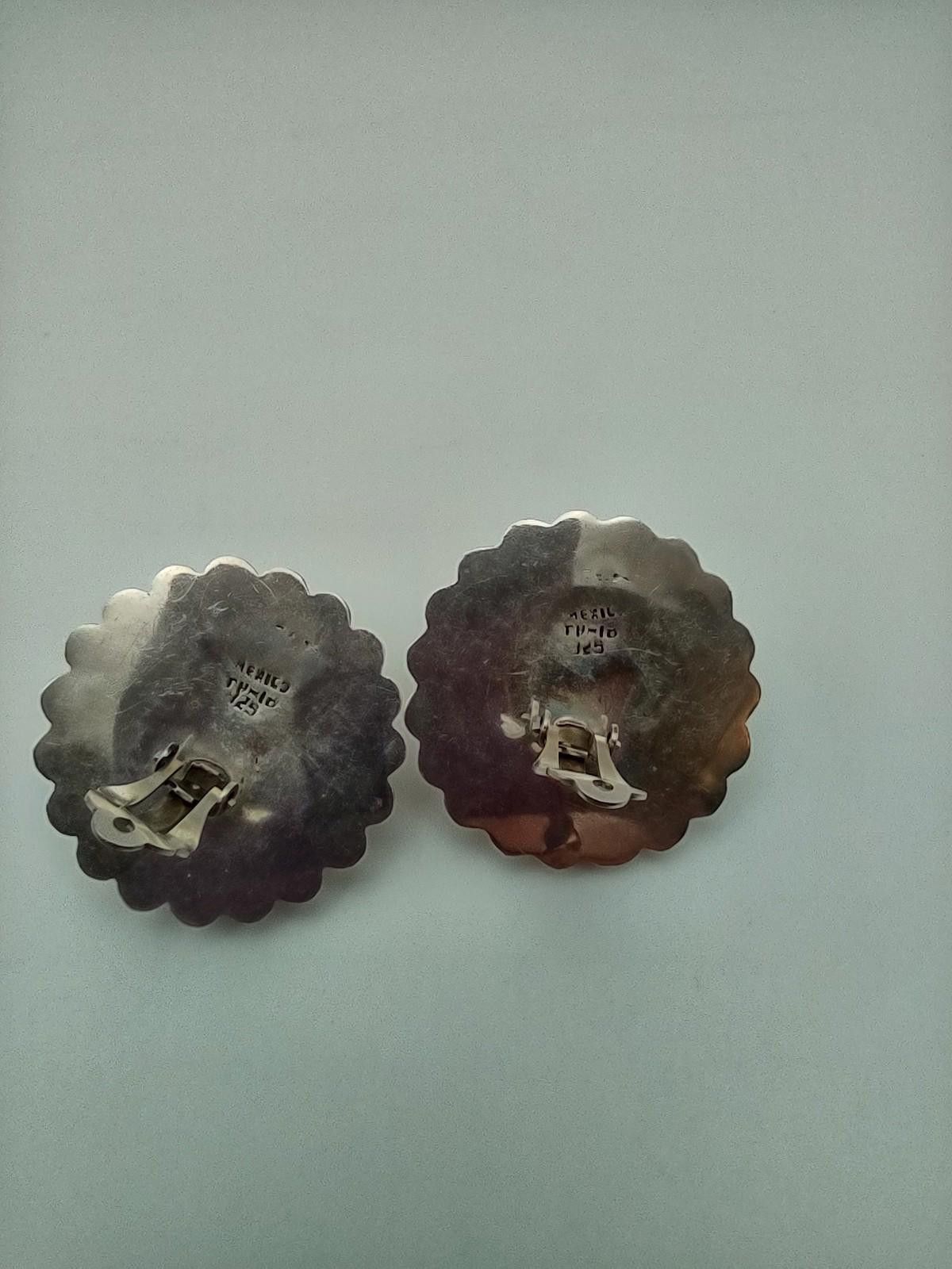 Other Taxco Mexico 925 Sterling Domed Button Earrings Size ONE SIZE - 3 Thumbnail