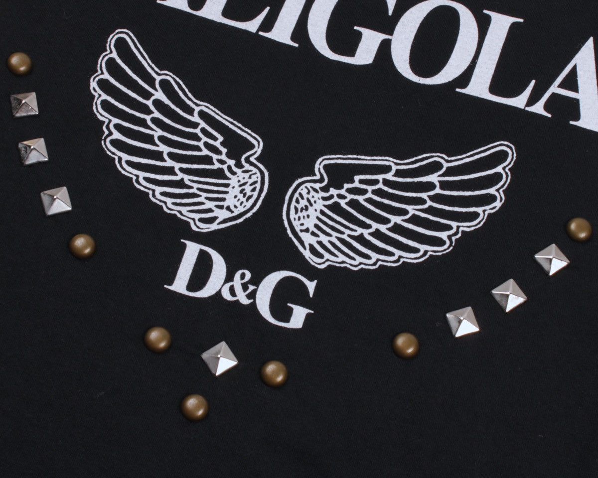 Designer × Dolce & Gabbana × Vintage DOLCE GABBANA Vintage Caligola Studded Rhinestones Logo Tank Size M / US 6-8 / IT 42-44 - 9 Thumbnail