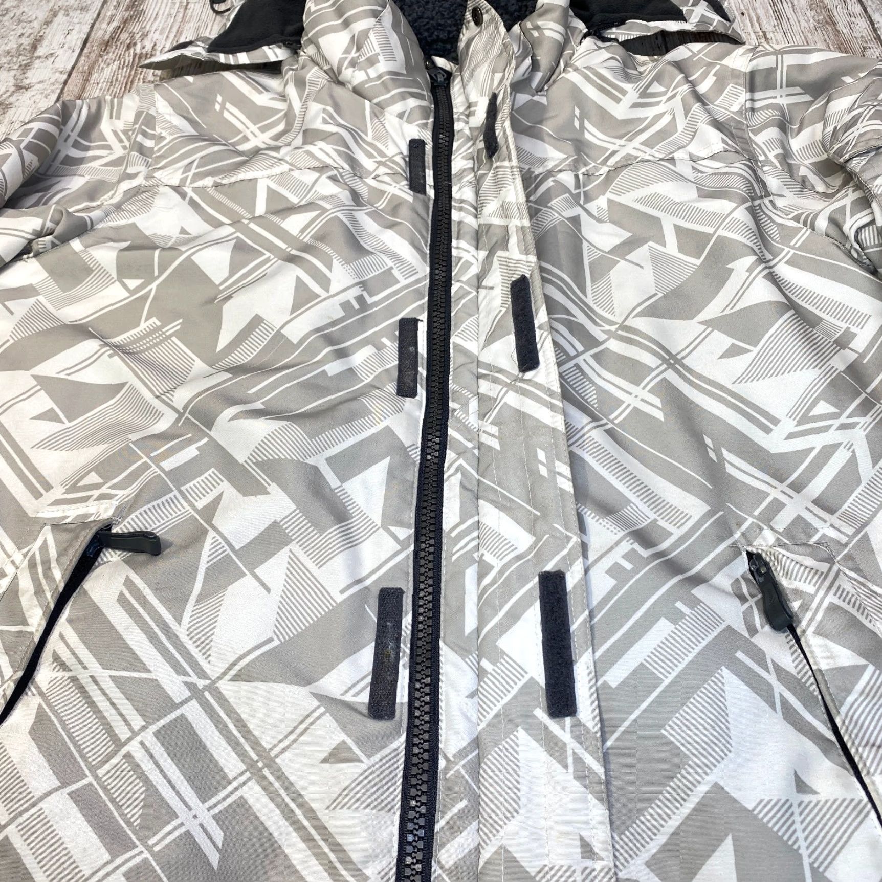 ZeroXposur Zero Xposure Snow Jacket Mens Medium Sherpa Lined White Gray RETRO DESIGN Size US M / EU 48-50 / 2 - 7 Thumbnail