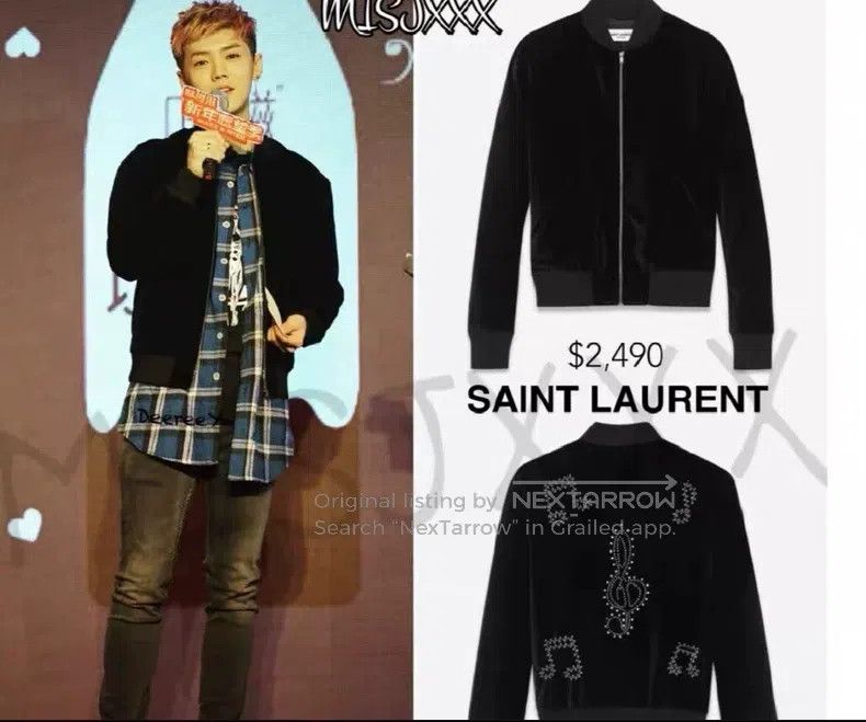 Saint Laurent Paris Saint Laurent Paris Black Velvet Note Jacket Size US S / EU 44-46 / 1 - 5 Thumbnail