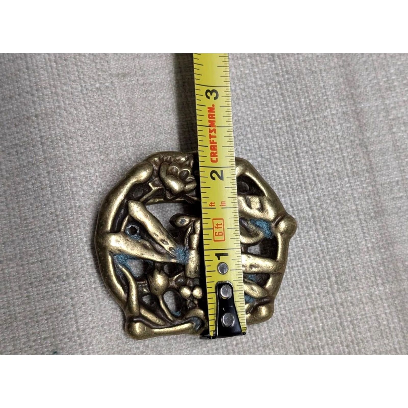 Vintage VINTAGE Dragonfly SOLID BRASS BRASS belt buckle Dragonfly handcrafted cowboy metal Size ONE SIZE - 5 Thumbnail