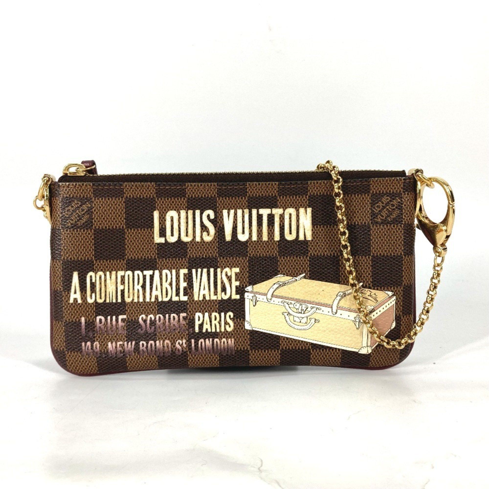 LOUIS VUITTON N63091 Damier Pochette Mila MM Accessory Pouch Chain
