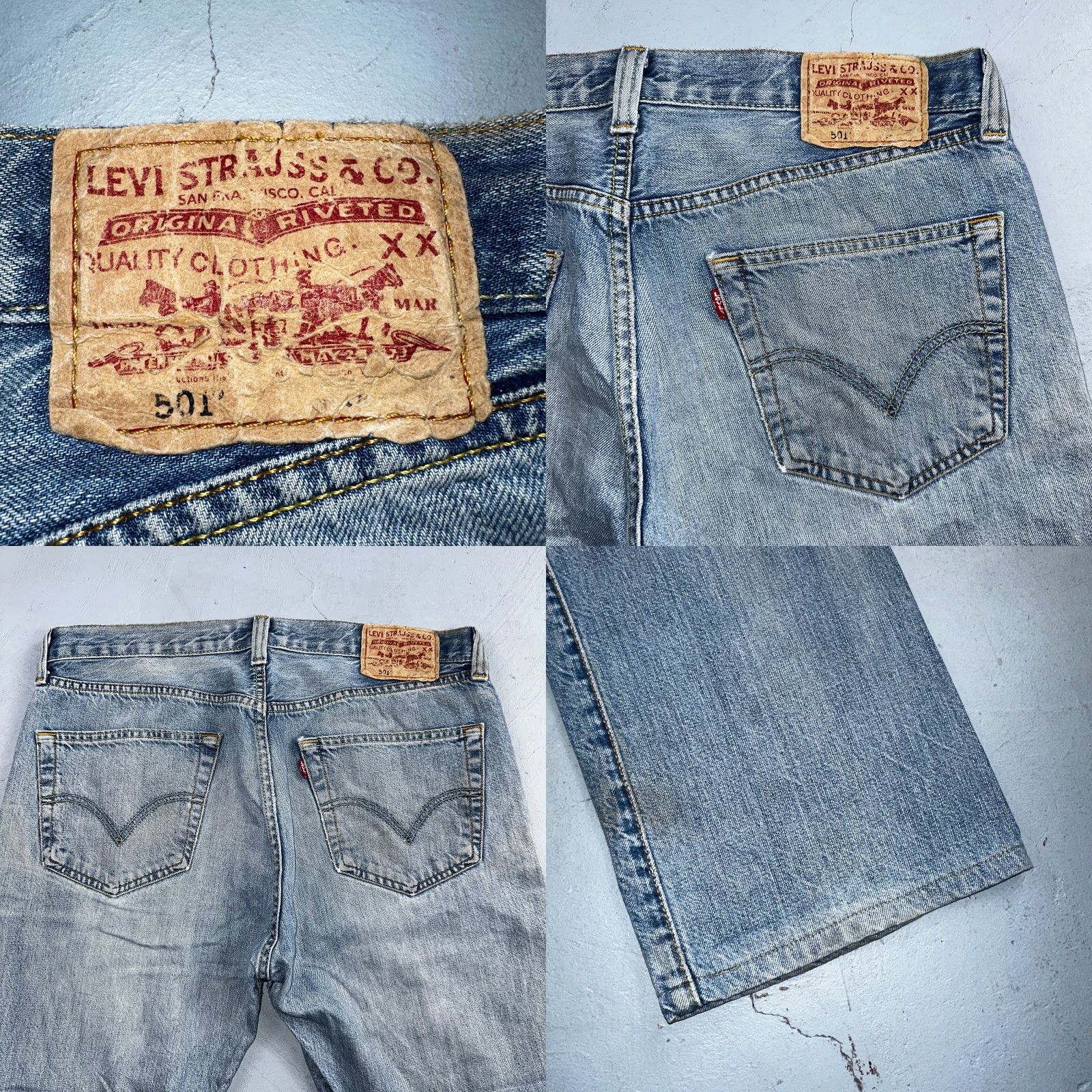 Levi's Levis 501 Vintage Y2K Straight Jeans 34x34 34 Inseam Blue Light Wash 90s Mens Levi's 501 Series Jeans Size US 34 / EU 50 - 10 Thumbnail