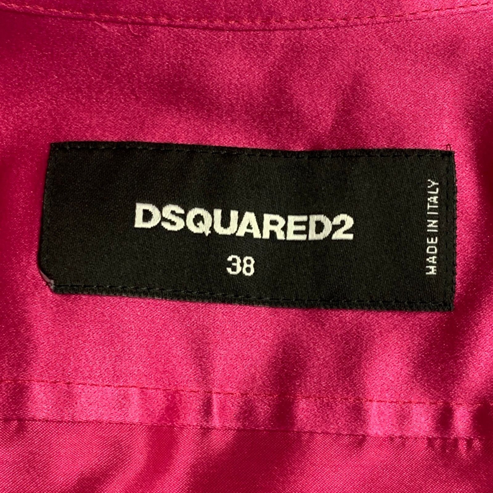 Dsquared2 DSQUARED2 Size XS Fuchsia Silk Sleeveless Bow Dress Top Size XS / US 0-2 / IT 36-38 - 7 Thumbnail