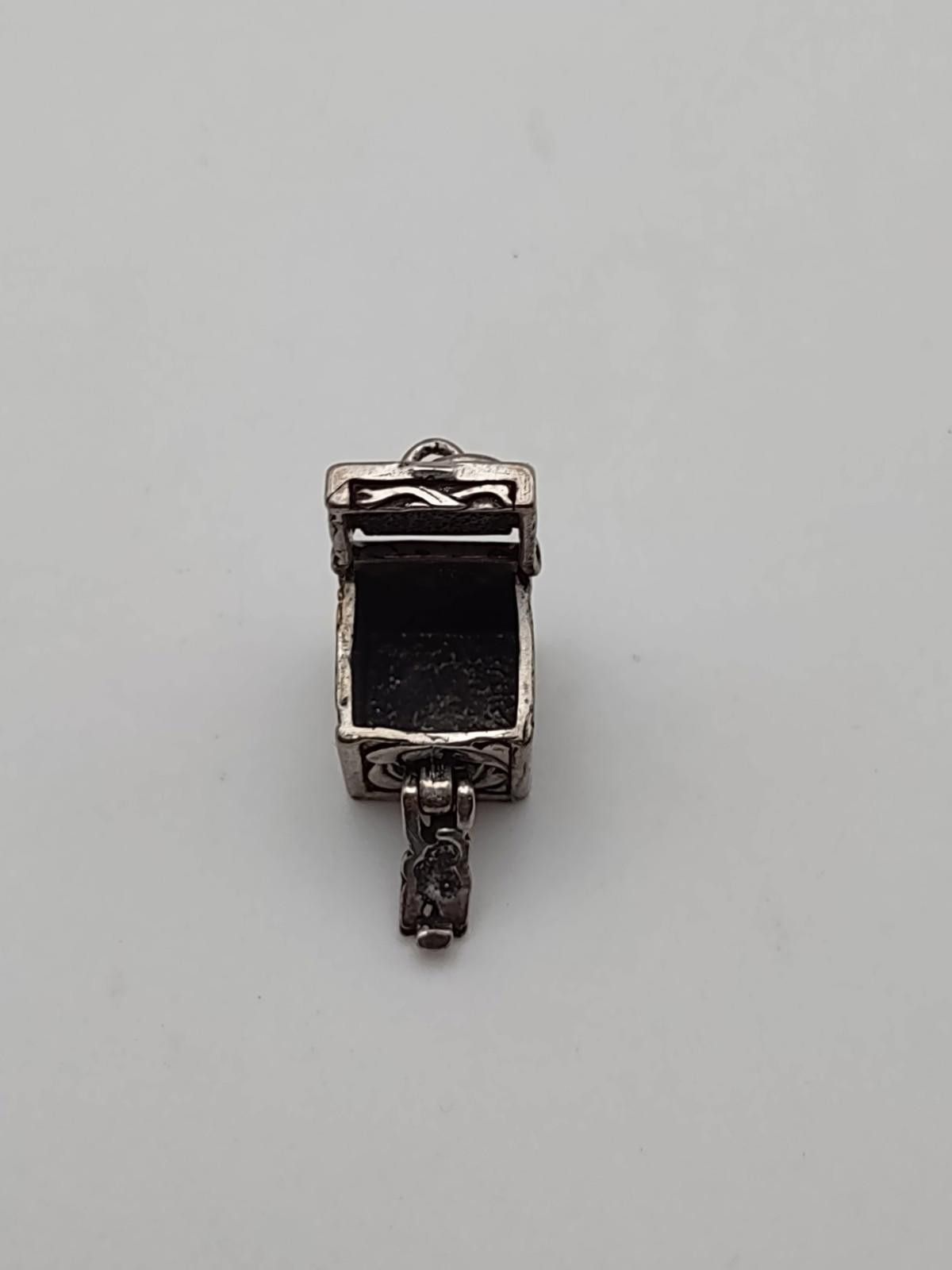 Sterling Silver Vintage Sterling Silver Square Locket Pendant - 9.57g Size ONE SIZE - 2 Thumbnail
