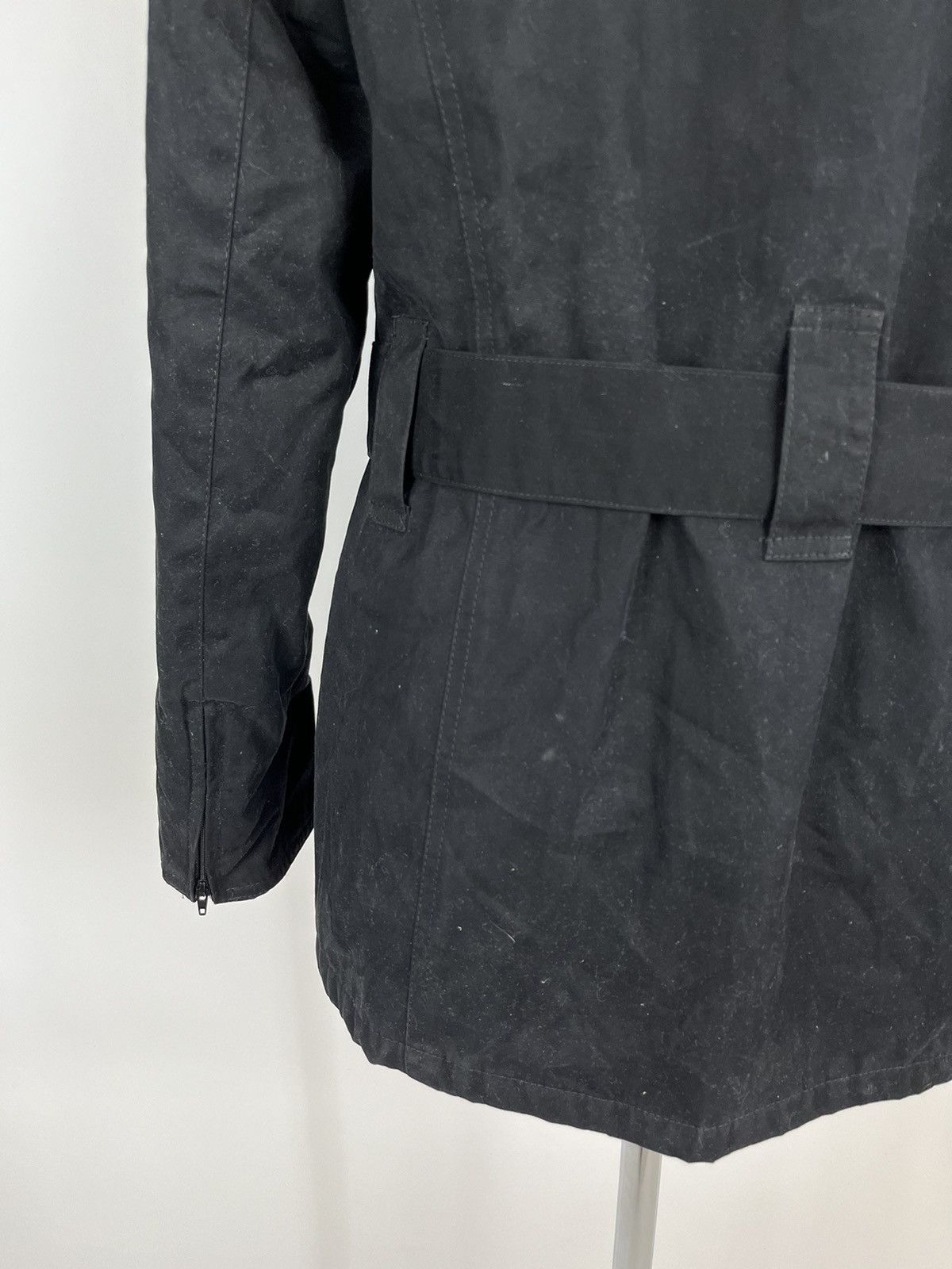 Barbour × Designer Barbour L1281 International Jacket UK 12 Black Belted (0362) Size M / US 6-8 / IT 42-44 - 7 Thumbnail