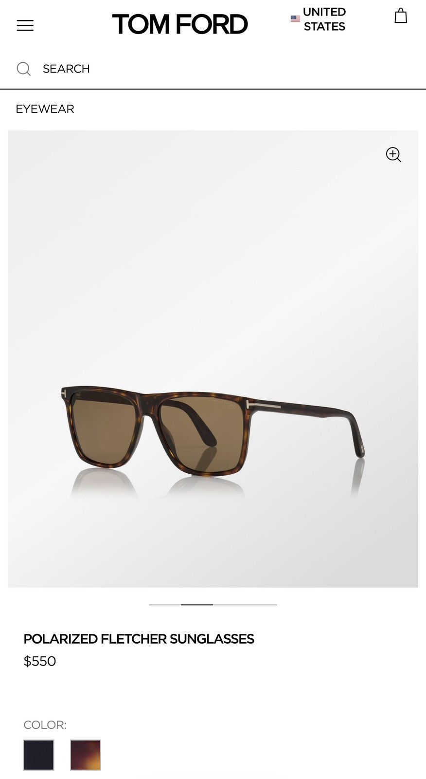 *NEW* TOM FORD $550 Fletcher TF832 Brown Sunglasses wayfarer