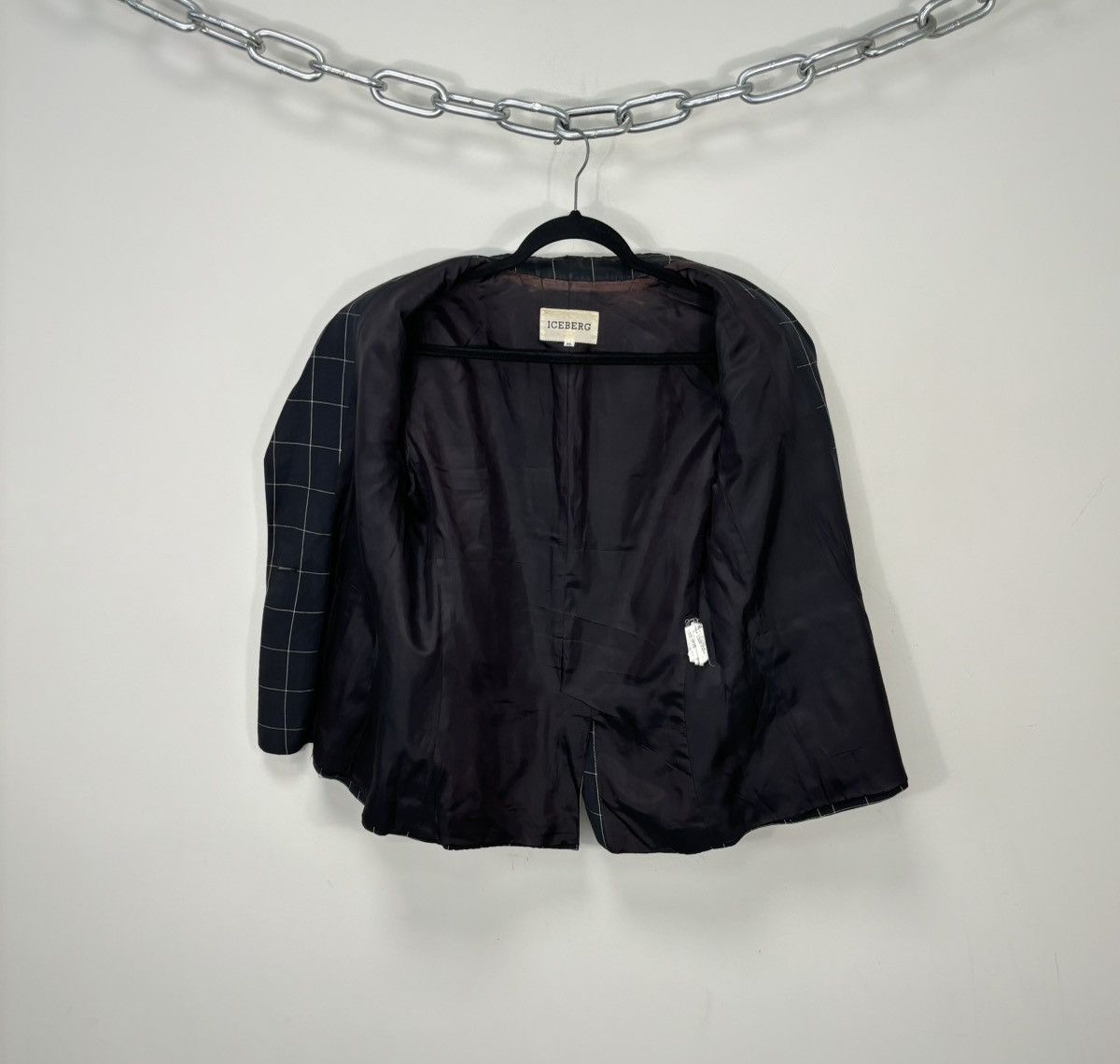 Iceberg Vintage Iceberg Women’s Checkered Luxury Linen Blazer Jacket Size L / US 10 / IT 46 - 2 Thumbnail