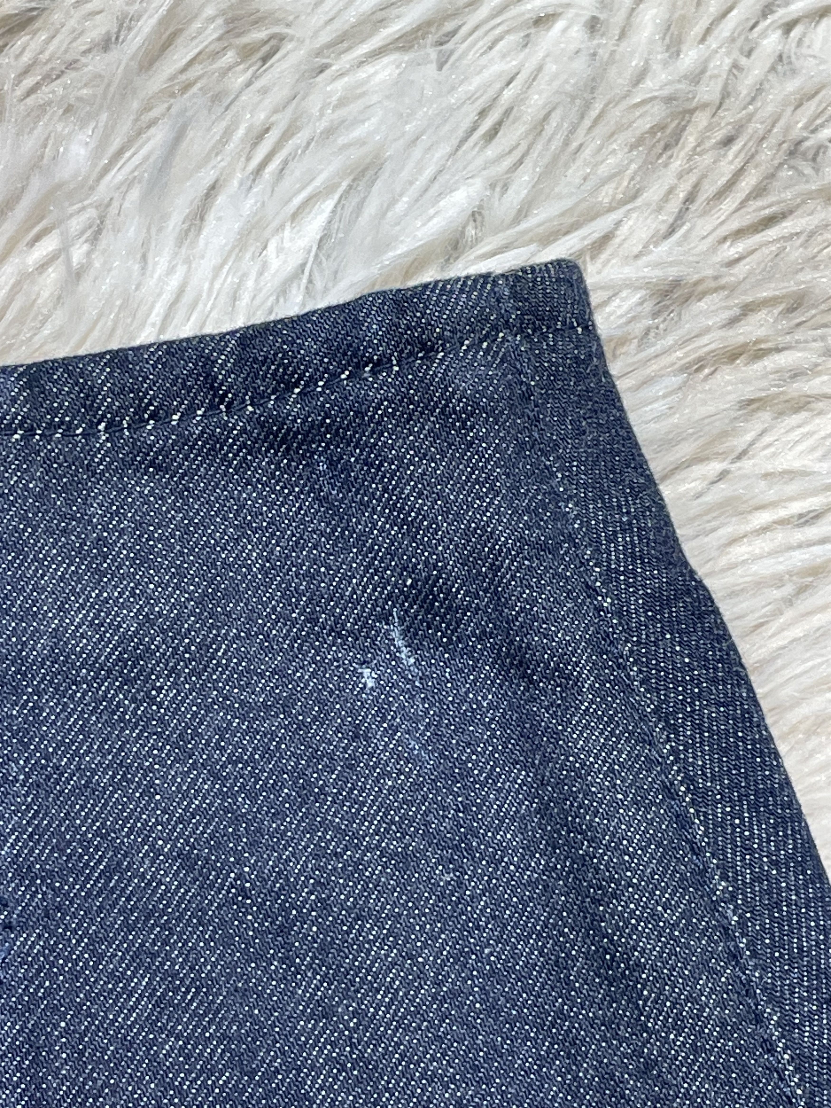 MOUSSY High Waist Denim Mini Skirt Navy Blue Button Short Skirt XS Size 23" - 6 Thumbnail