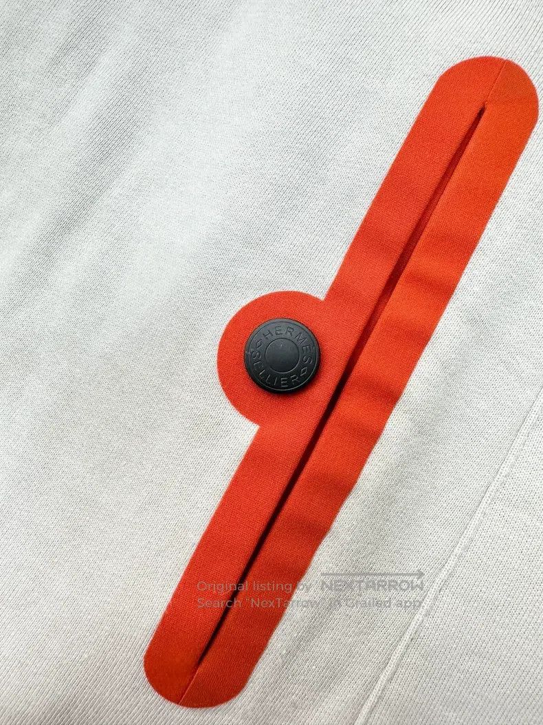 Hermes Hermes Cement Grey M Size Hooded Fleece Sweatshirt Size M / US 6-8 / IT 42-44 - 4 Thumbnail