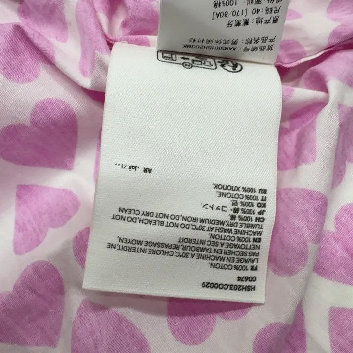 AMI AMIPARIS SS23 Pink Heart Print Short Sleeve Shirt -2507 Size US M / EU 48-50 / 2 - 7 Thumbnail