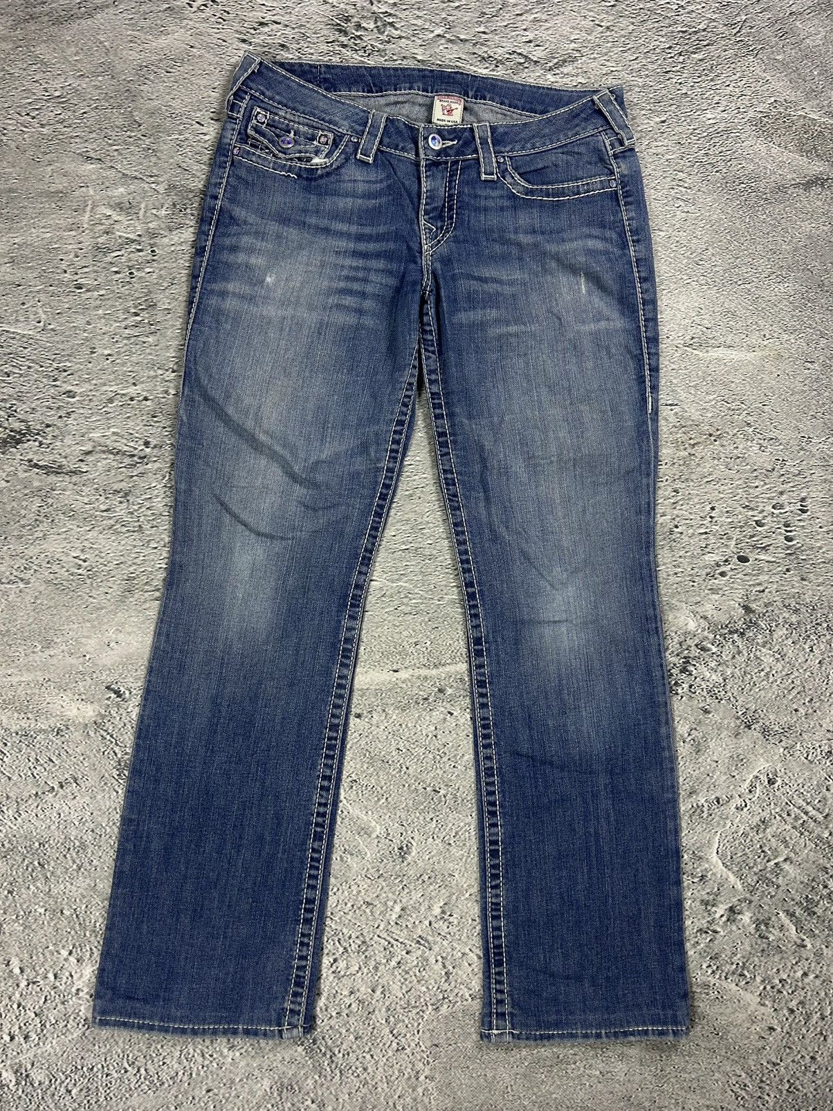 True Religion True Religion jeans swarovski rhinestones white stitching Size 31" - 6 Thumbnail