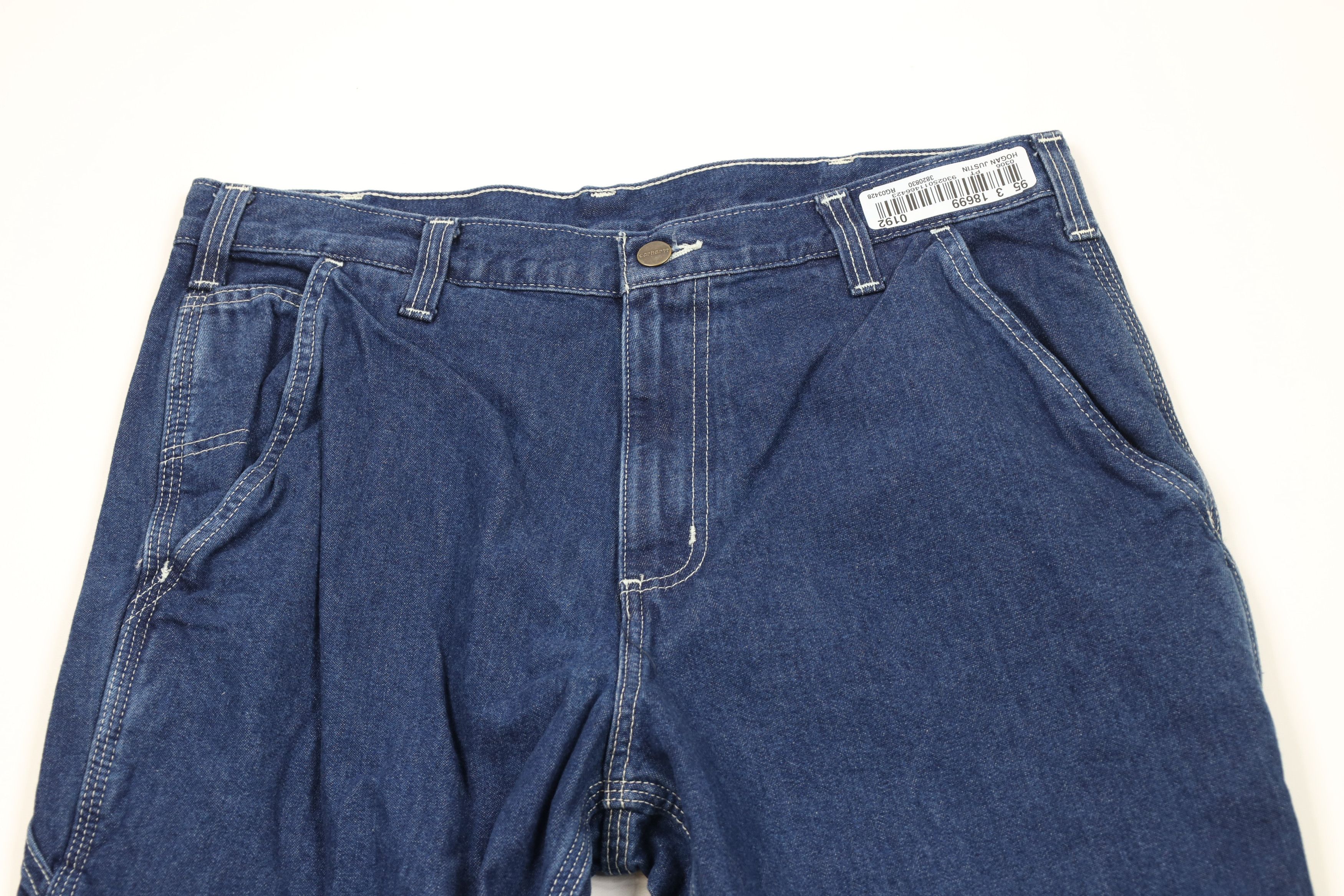 Carhartt Vintage Y2K Carhartt Workwear Wide Leg Dungaree Jeans Blue Size US 34 / EU 50 - 2 Thumbnail