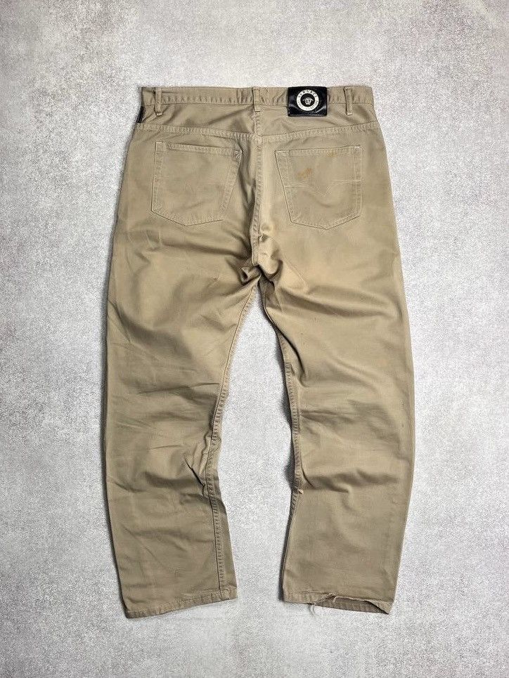 Versace × Vintage VINTAGE VERSACE MEDUSA BAGGY DISTRESSED AVANTGARDE PANTS Y2K Size US 38 / EU 54 - 1 Thumbnail