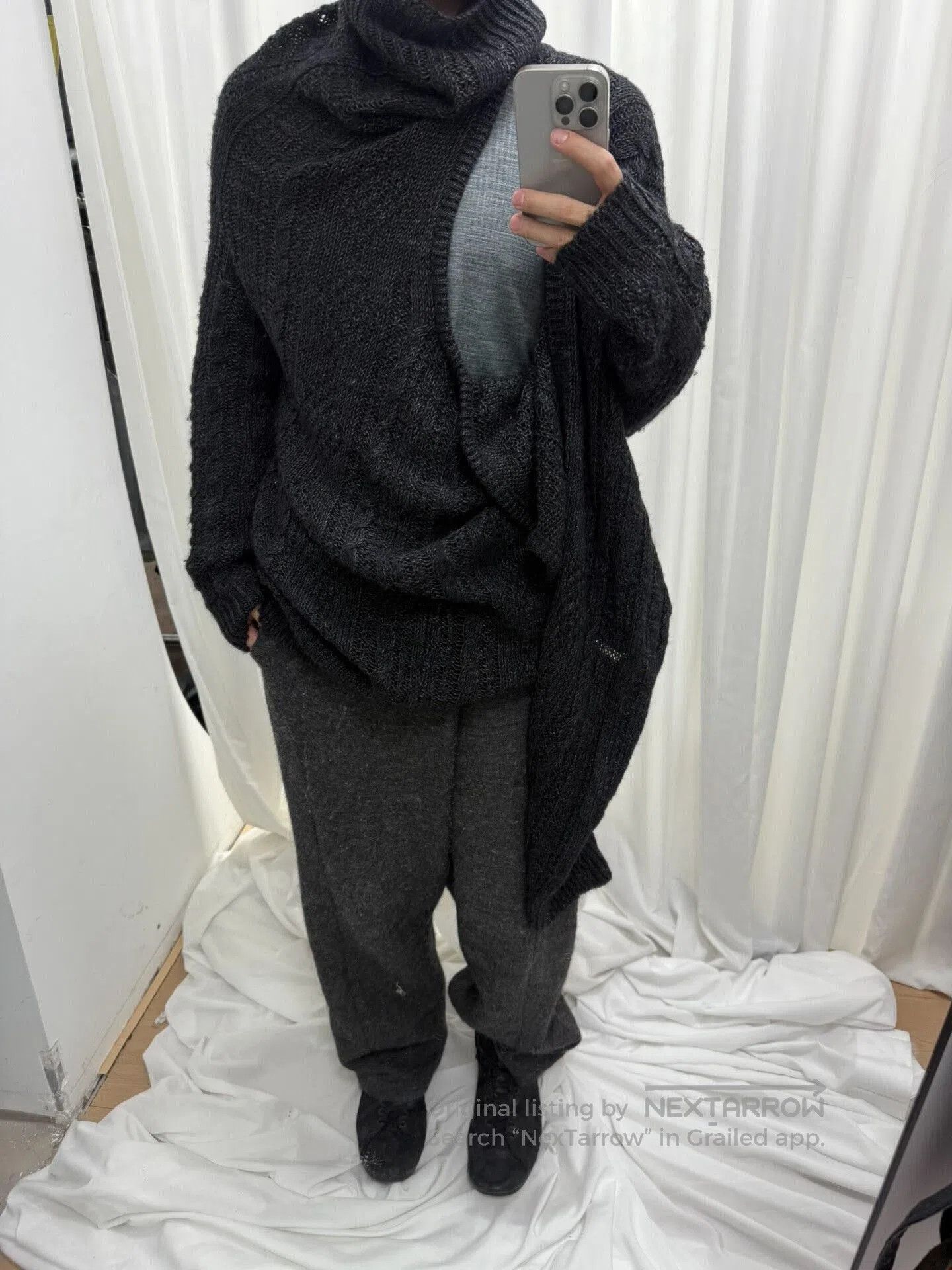 Yohji Yamamoto unique yohji yamamoto knitwear with high collar. Size US M / EU 48-50 / 2 - 2 Thumbnail