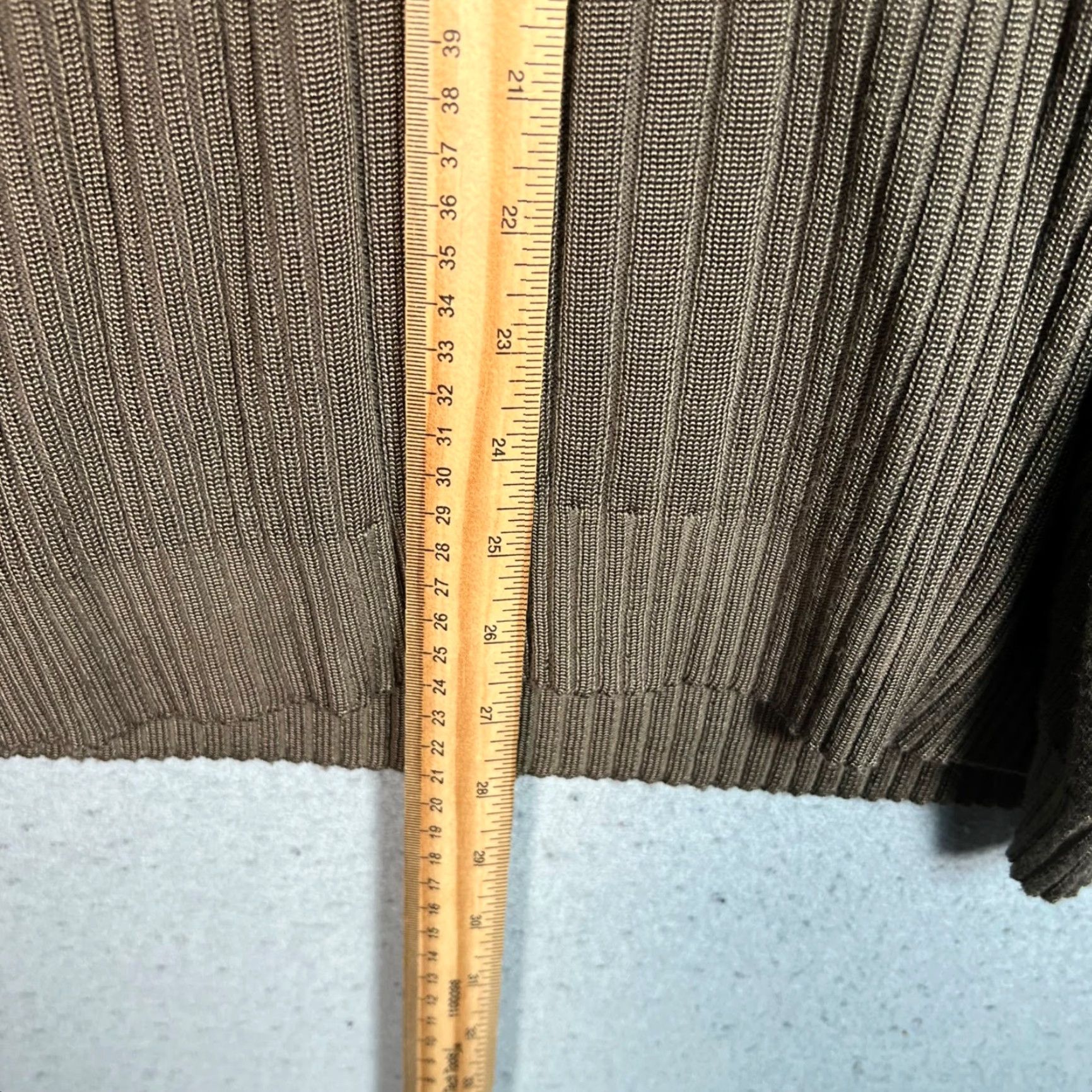 Vintage Elliot Womens Large Mock Neck Ribbed Knit Sweater Brown Rayon Blend Size L / US 10 / IT 46 - 7 Thumbnail