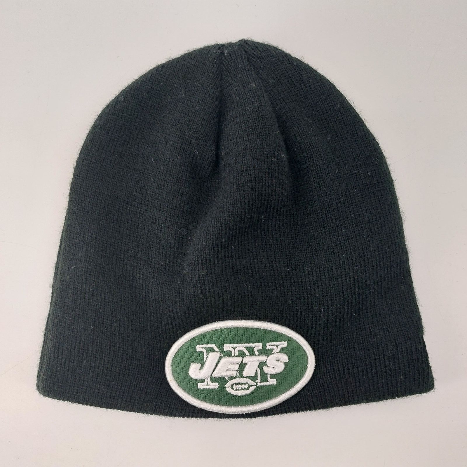 NFL NY Jets Black Knit Beanie Hat Sports NFL Football Adult Logo Size ONE SIZE - 9 Thumbnail
