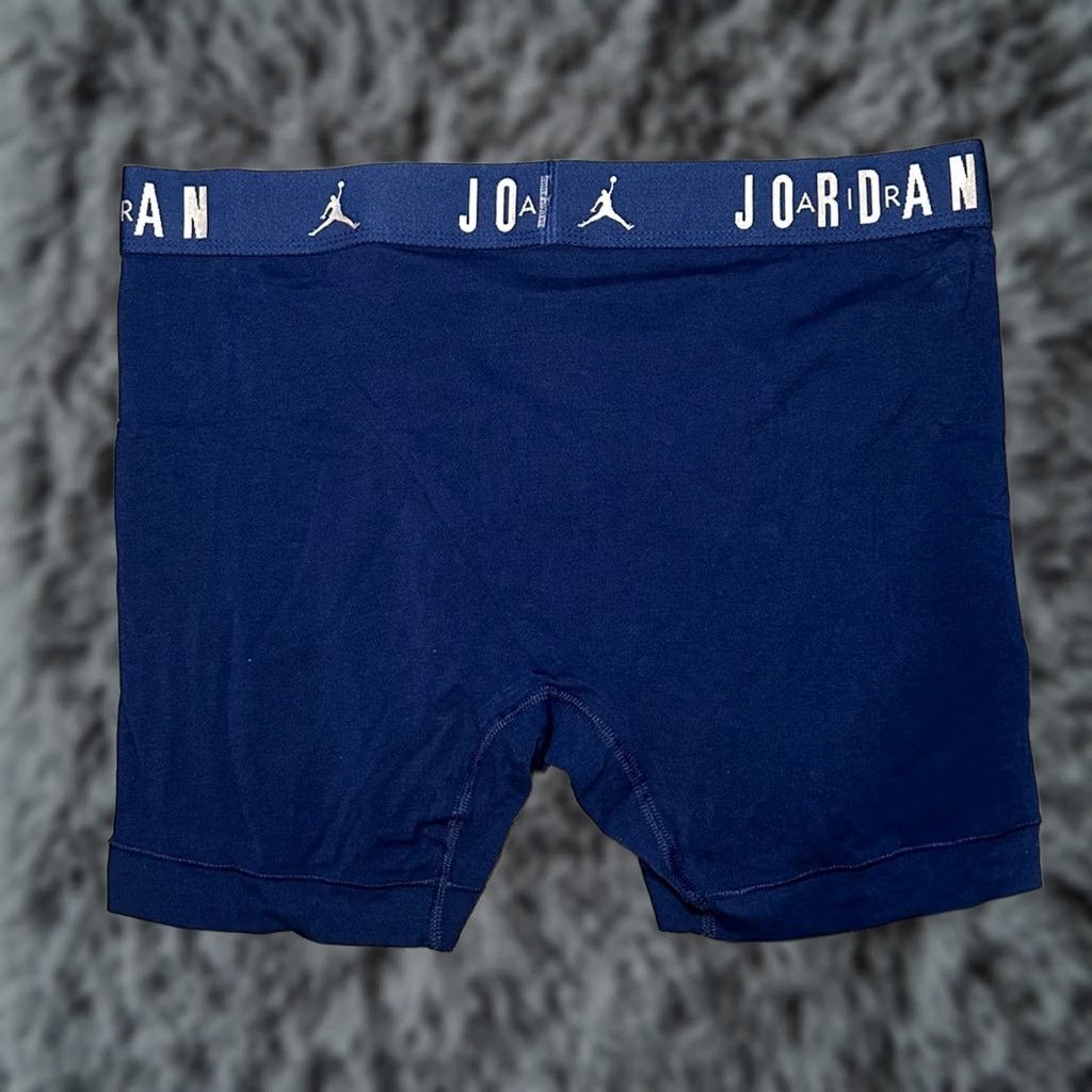 Nike Nike Air Jordan Cotton Stretch Boxer Brief Large Men Blue Navy Underwear NWOT Size 42R - 1 Thumbnail