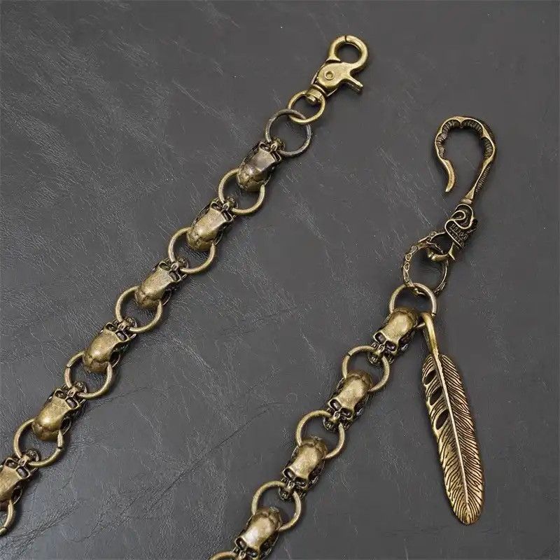 Vintage Waist Key Chain Skull Metal Hip Hop Gothic Punk Skull Pants Size ONE SIZE - 3 Thumbnail