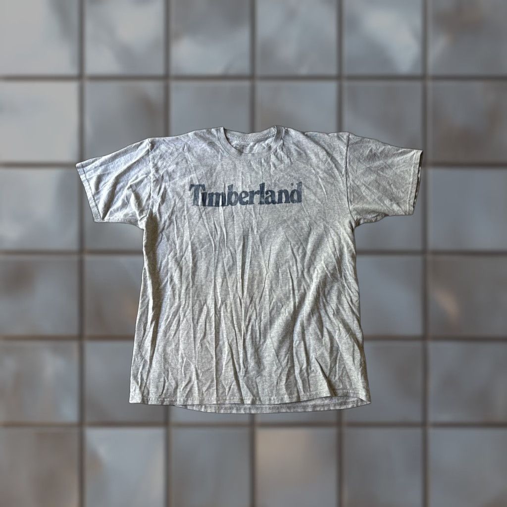 Timberland VINTAGE Timberland T-Shirt Gray Center Spell Out X-Large Men XL Y2K Size US XL / EU 56 / 4 - 1 Thumbnail