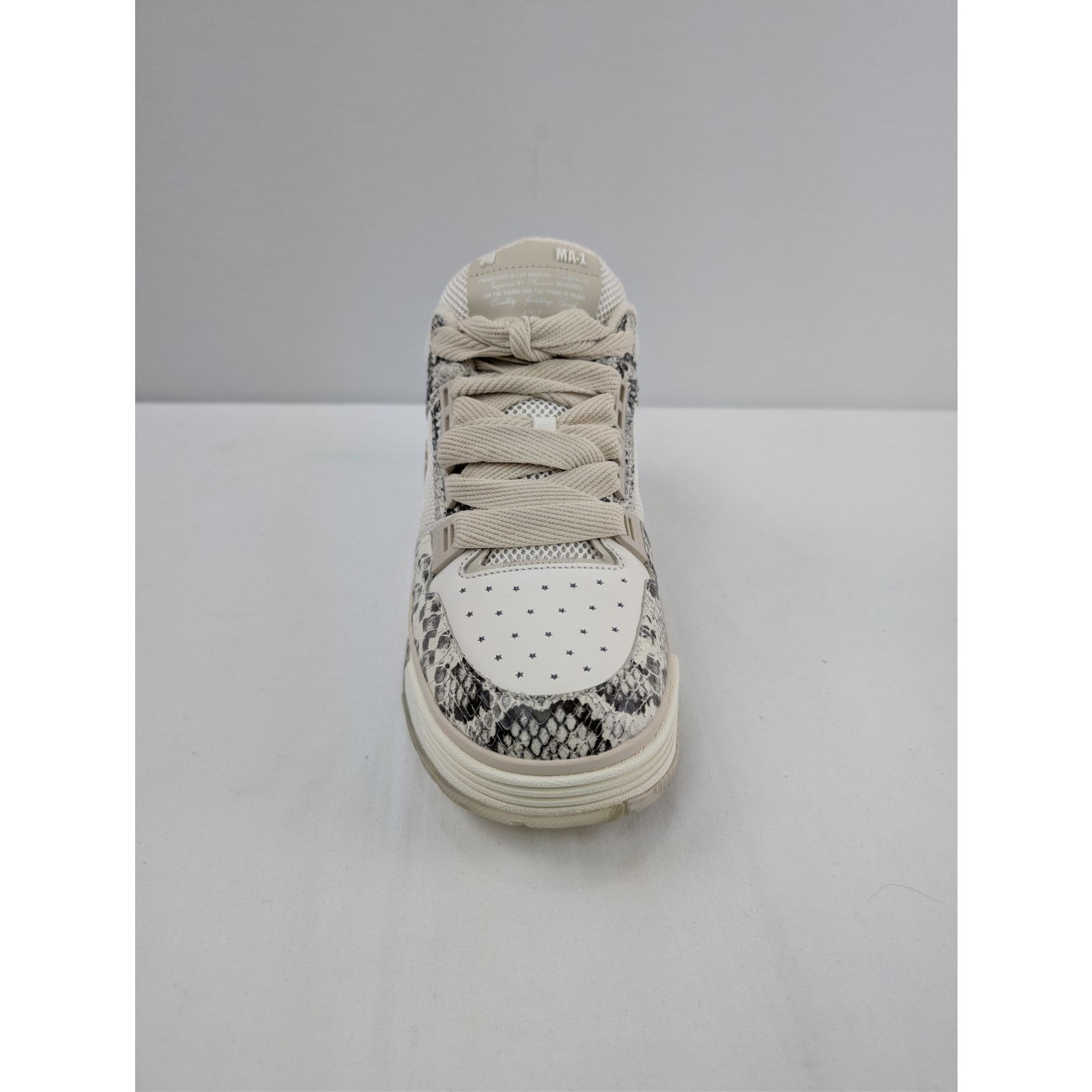 Amiri o1rshd1 Snake MA-1 Top Low Sneakers in Alabaster Size US 11 / EU 44 - 11 Thumbnail
