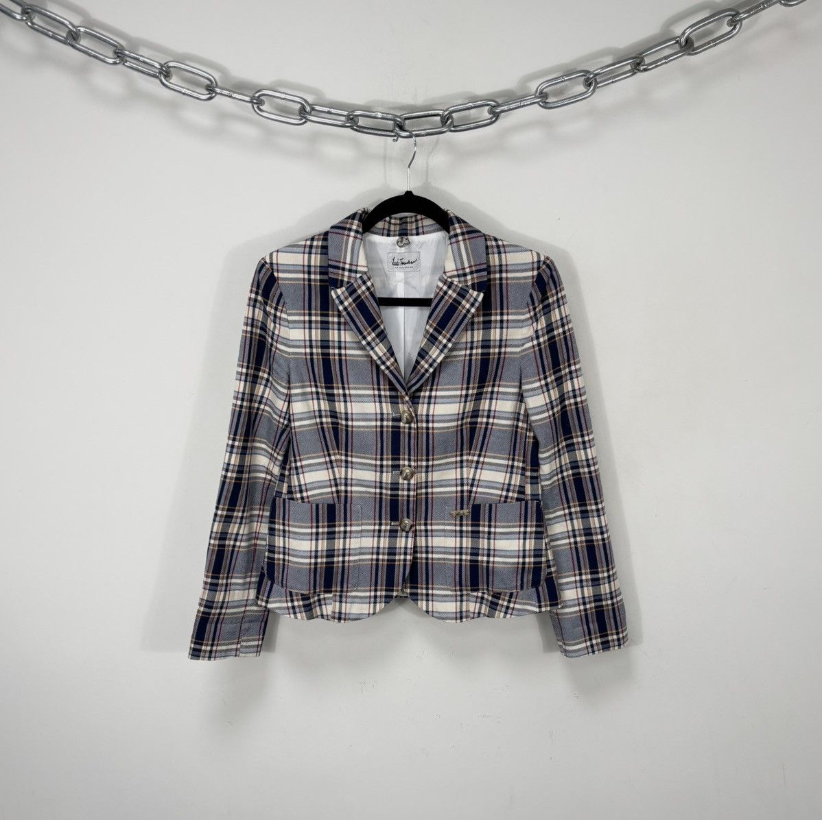 Luis Trenker Women’s Plaid Check Cotton Blazer Jacket