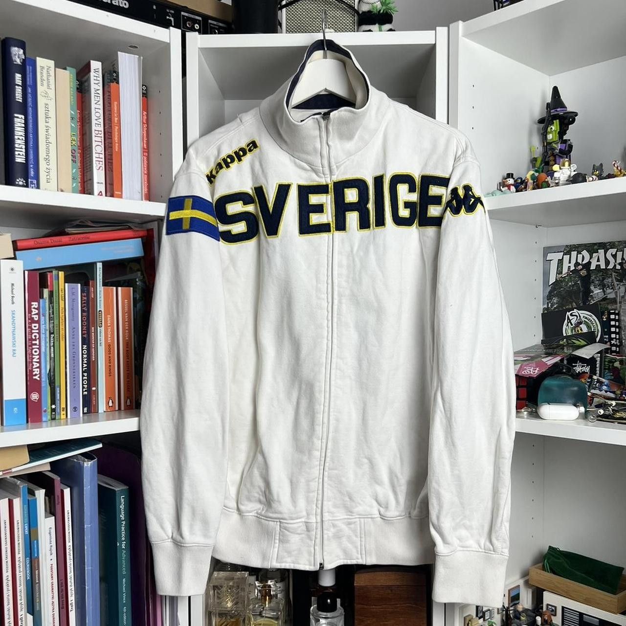 Kappa Vintage 90s kappa Sverige Sweden zip football block core style sweatshirt Size US L / EU 52-54 / 3 - 1 Thumbnail